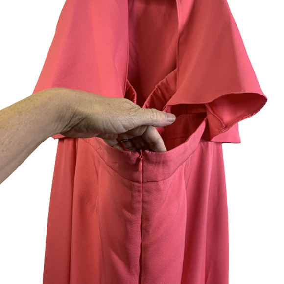 TALULAH Bubble Gum Pink Blouson Spaghetti Strap Wide Leg Jumpsuit‎ - Picture 10 of 16